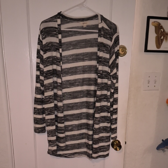 Style & Co. Sweaters - Style & Co. | Black and White Striped Cardigan